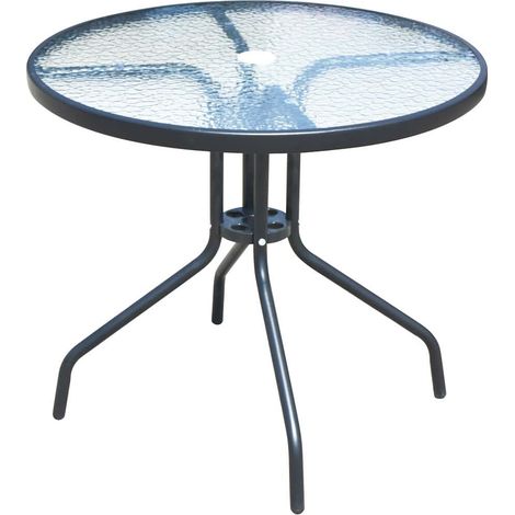 Maison Exclusive - Set da Pranzo da Esterno 5 pz in Acciaio Nero (1/5)