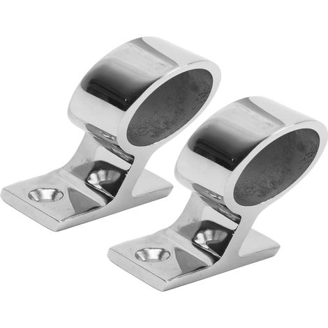 Kit 2 pièces Railing Main Courante, Raccord Inox 316 Poli Miroir Antirouille pour Bateau Yacht Marine 25mm/1 pouce (1/5)