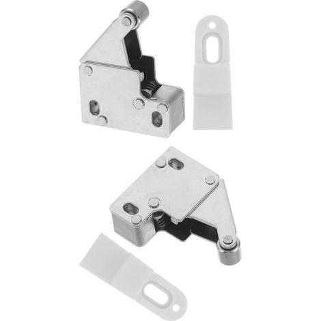 Loquet à poussoir pour armoire roulettes, lot de 2 (1/5)