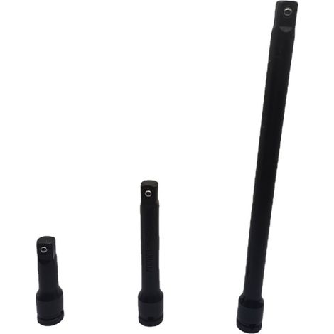 Lntyq 3er Set Steckschlüsselverlängerungen, Steckschlüsselverlängerungswerkzeug, Ratschenverlängerung, für manuellen/pneumatischen Ratschenschlüssel - 76mm, 127mm, 254mm lang (1/5)