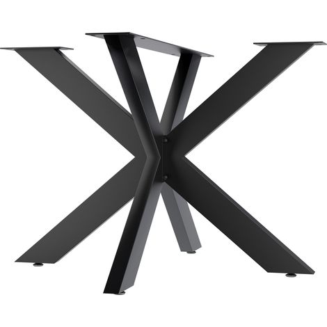 CLP – Pieds de table Biloxi 100x100 cm – Acier revêtu – Hauteur 71 cm – Fixation par vis – Protections de sol incluses (1/5)