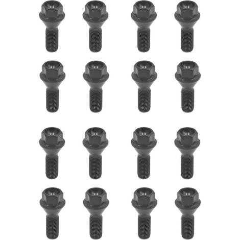 16 Pièces écrou de Roue Noir pour Boulon de Roue pour E30 E36 E46 E60 E90 36136781150