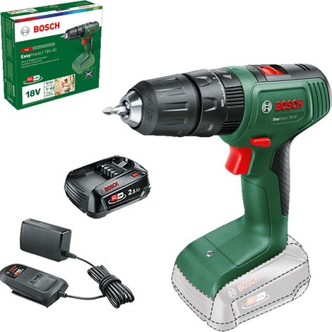 Bosch 06039D8100 EasyImpact 18v 18V-40 Cordless Combi Drill + 2.5AH Battery kit