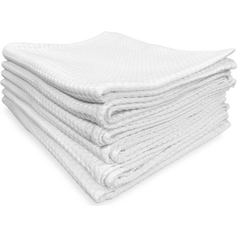 SET 6 asciugamani SALVIETTA Cotone TINTA UNITA bianco NIDO D'APE FORNITURA ALBERGHIERA 60X100