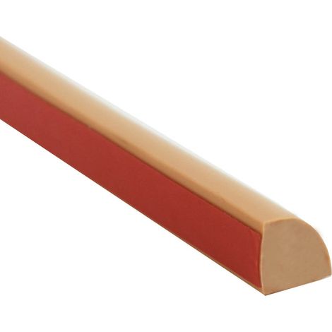 Moulure quart de rond flexible, autocollante double face, pour coin de bord de mur, comptoirs, 2,5 m de long, marron (1/5)