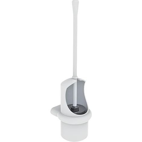 Garniture de brosse WC en nylon couleur : Blanc 19 fixation et systeme anti-vol inclus (1/4)