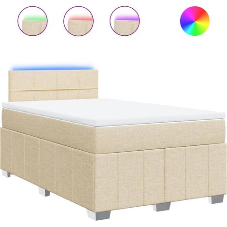 Maison Exclusive - Boxspringbett mit Matratze Creme 120x200 cm St (1/5)