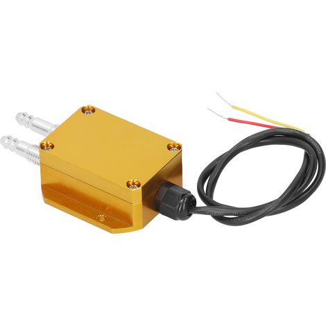 Winddrucktransmitter, gelber Mikro-Differenzdrucksensor, DC 24 V, 4–20 mA, 0–100 Pa (1/5)