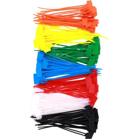 Stück Robuste Kabelbinder aus Nylon mit Beschriftungsetikett