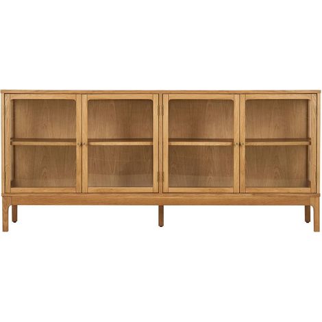 Vigga Sideboard 4 Glastüren 1 Regal eiche. (1/5)