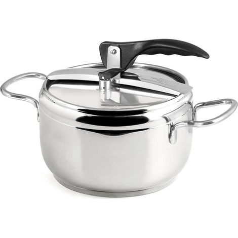 Pentola a Pressione ad Induzione Acciaio Inox Capacità 3,5 Litri Inoxpran (1/2)