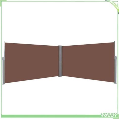 Auvent latéral rétractable - FAFEICY - 143681 - 160 x 600 cm - Marron - Anti-UV, résistant intempéries (1/5)