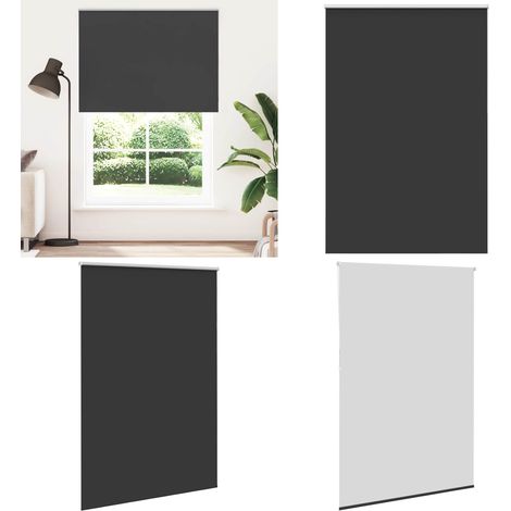 vidaXL Verdunkelungsrollo Schwarz 155x210 cm Stoffbreite 151,6 cm (1/5)