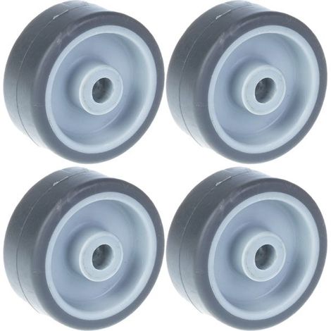 Rolle - Tragfähigkeit 160 kg - Set von 4 - Graugummi - Durchmesser 50 mm - Kunststoffkern