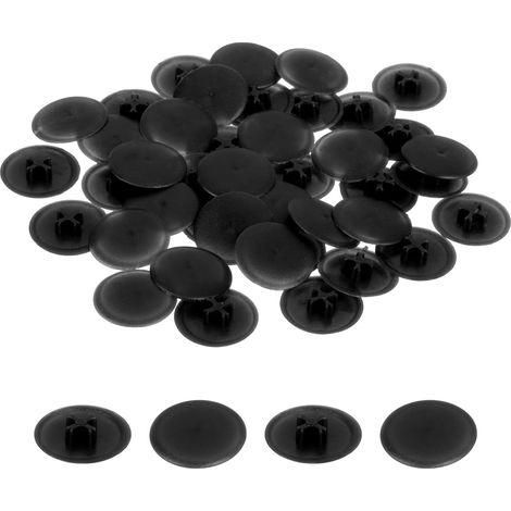 100PCS Couvercles de Bouchons à Vis 17mm en Élastique Noir (1/5)