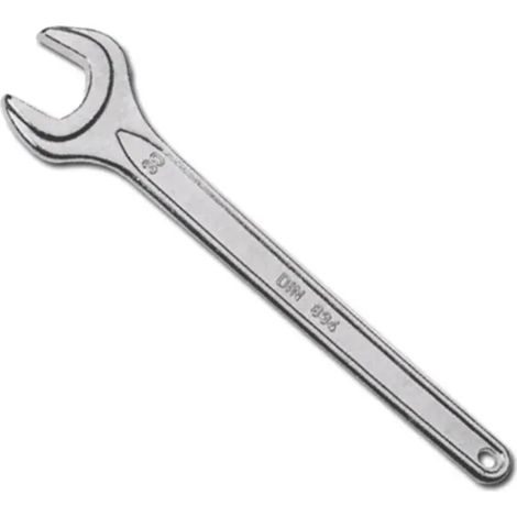 Clé CO2 hexagonale en chrome pour bouteilles de gaz, robuste et universelle avec largeur 30 mm, idéal pour pression réducteur bière et sodas, stockage facile avec trou de suspension