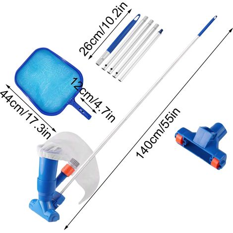 Accessoires de piscine (J)Épuisette de nettoyage de piscine, épuisette à feuilles, filet à mailles, accessoires de nettoyage professionnels pour piscine (1/5)