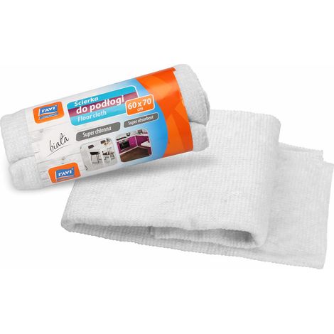 Paño de suelo blanco superabsorbente de 60 x 70 cm.