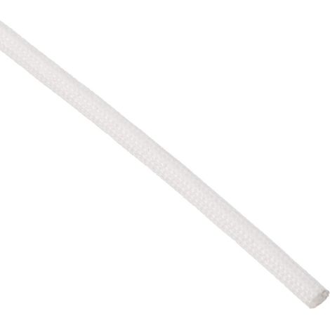 sourcing map Isolation Tresse 16,4Pied-2mm Silicone Fibre Verre Blanc (1/5)