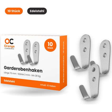 10 Stück Edelstahl Garderobenhaken Wandgarderobe Mantelhaken Haken Garderobe Wand (1/5)
