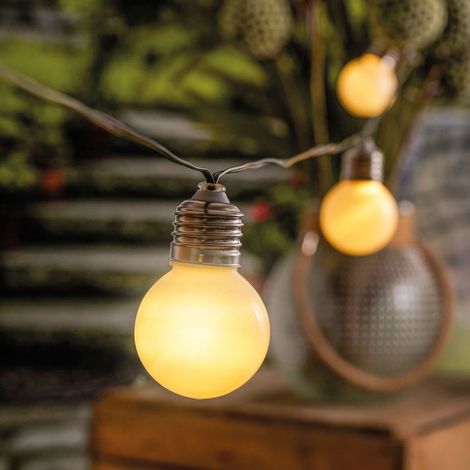 Guirlande Lumineuse, 20 LED, 3 m, Piles, IP65 Étanche, Lumière Blanc Chaud, Décor Noël, Jardin, Terrasse, Extérieur, Balcon, Mariage, Fête, Patio, Clôture (1/5)