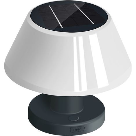 Dimmbare Solar-Tischleuchte für den Außenbereich, wiederaufladbare USB- und solarbetriebene LED-Tischleuchte für den Innenbereich, wasserdichte Solarleuchte (IP54), kabellose Tischleuchte für Restaura (1/5)
