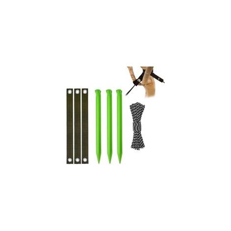 Kit de Piquet d'arbre Bâtons de Plantes Support Accessoires de Jardinage Ancres de Support pour Plantes de Jardin Ancrage de Piquet d'arbre pour, Vert (1/5)
