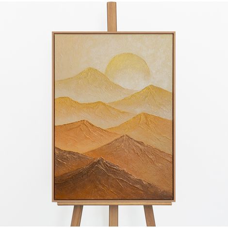 Gemälde Sonnenberge Rahmen Eichefarben 70x50 cm (1/5)