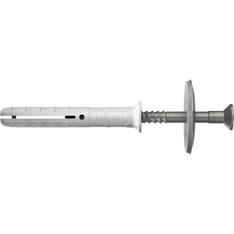 Fischer 50x Nageldübel N 6 x 40/10 S D Nagelschraube und Dichtscheibe A2 nichtrostender Stahl - 050367 (1/4)