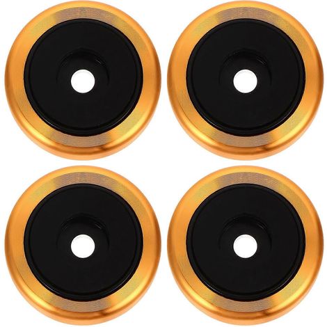 4 patins anti-vibrations pour amplificateur, en alliage d'aluminium, universels pour haut-parleurs-3X3CM-Black (1/4)