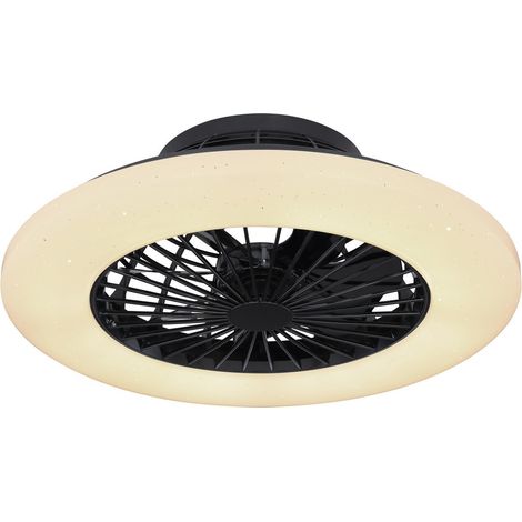 Ventilateur de plafond Travo Noir 50 cm avec LED (1/5)