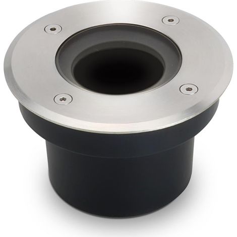 LED Bodeneinbaustrahler FLACH rund Edelstahl 230V IP67 - Leuchtmittel: Ohne - Anzahl: 1x (1/5)