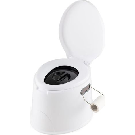 Wc da campeggio wc portatile da viaggio wc mobile con secchio rimovibile bianco