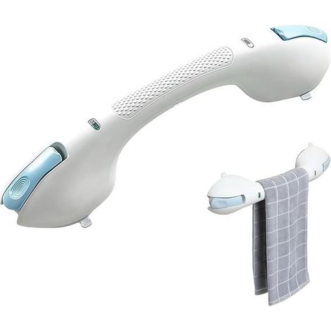Duschhaltegriffe – Badezimmerhilfen – Unterstützung in der Badewanne – Starke Saugnäpfe – 392 x 113 cm – Weiß (1/5)