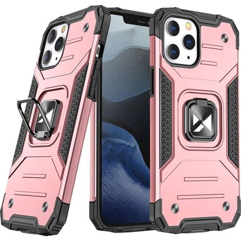 Cover protettiva rinforzata per iPhone 14 Pro con supporto magnetico Ring Armor color oro (1/3)