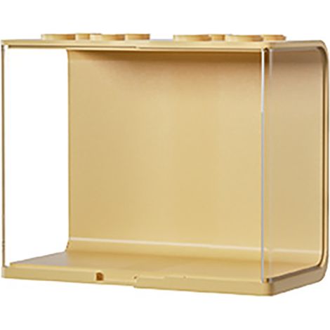 Vitrine pour poupées, boîte de rangement empilable transparente en ABS pour figurines et objets de collection, grand format, jaune (1/5)