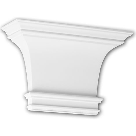 Chapiteau de pilastre 121003 Profhome Élement décorative style dorique blanc