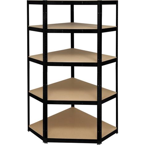 Toolcraft – Module d'angle pour étagère de stockage 175 kg TO8701224 – Dimensions 70 x 1.8 x 70 cm – Métal thermolaqué – 5 niveaux