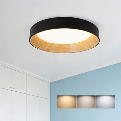 Plafonnier LED Rond 3 Tons 3000K/4000K/6000K - Éclairage Plafond Blanc Chaud pour Chambre à Coucher, Salon, Balcon et Intérieur (1/5)