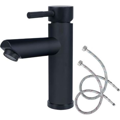 robinet de salle de bains noir, robinet de salle de bains, tapis de robinet de lavabo, ensemble de robinets de lavabo, salle de bains cuisine en acier inoxydable 304-TONCHEAN (1/5)