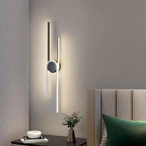 Applique murale linéaire LED, applique murale décorative d'intérieur, lampe minimaliste moderne pour salon (blanc chaud) (1/5)