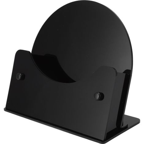 Support de set de table rond résistant à la chaleur, facile à nettoyer, durable en plastique antidérapant pour cuisine, base noire (1/5)