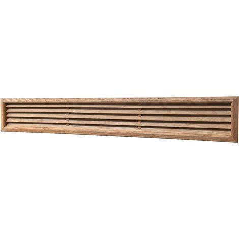 La Ventilazione LGZS80550Q Griglia di Ventilazione rettangolare in legno quercia, da incasso. Dimensioni 550x80 mm (1/5)