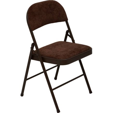 Silla plegable con asiento reforzado de terciopelo flexy+ marrón - 5five (1/5)