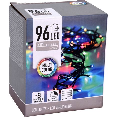 Glitzernde EDM-Girlande - Weihnachtsstimmung - mehrfarbig - 96 LED-Glühbirnen - 7 m - 72083 (1/2)