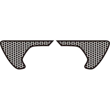 DéCalcomanies en Nid D'Abeille pour éVent D'Aile LatéRale, Autocollant en PVC Noir PréDéCoupé pour JL / Gladiator JT 2018-2024 (1/2)