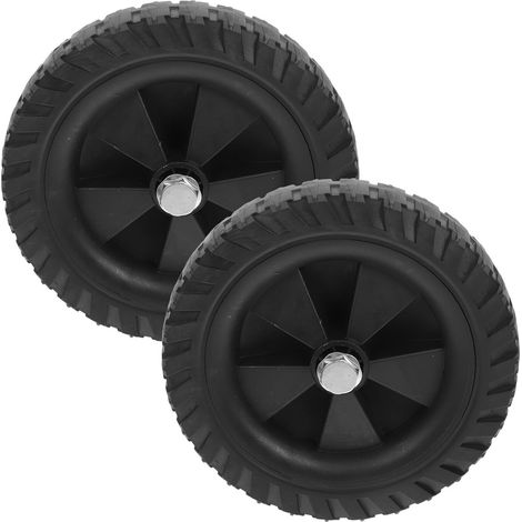 Roues de Rechange en Caoutchouc Noir Silencieuses et Faciles à Installer, Lot de 2 Pièces pour Mobilité Aisée pour Compresseur D'air 6,2 Pouces (1/5)