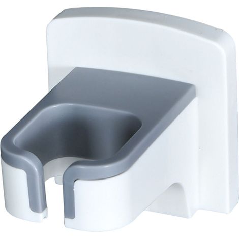 Haartrocknerhalter, selbstklebender Haartrocknerhalter, wandmontierter Haartrocknerständer, dekorativer Haartrocknerhalter für das Badezimmer ohne Bohren in Weiß. (1/2)