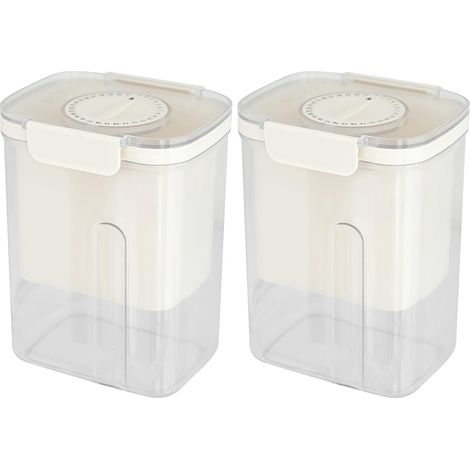2 Stück Joghurt Molke Separator aus Edelstahl und Kunststoff Multifunktionales Griechisches Joghurtsieb mit Deckel Leicht zu Reinigen für Hausgemachte Mahlzeiten (1/5)