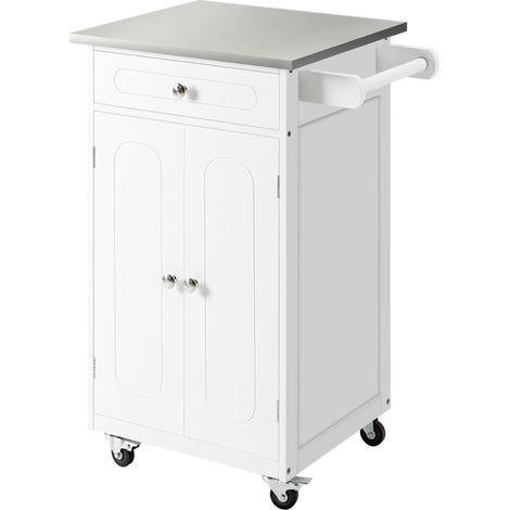 Desserte de cuisine inox JUNDAY blanche (1/5)